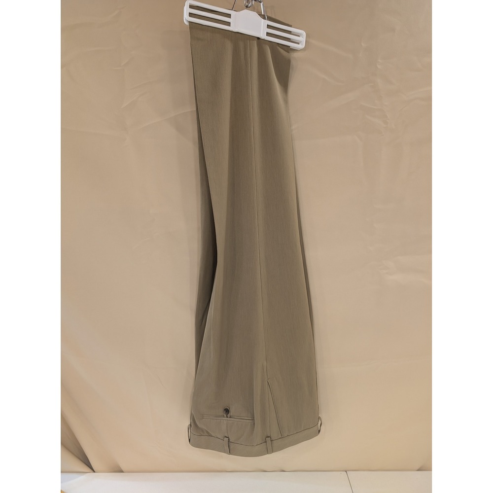 IZOD Men's Dress Pants Size‎ 36/32 Beige Tan Cuffed Bottoms Classic - Picture 3 of 5